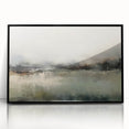 Framed abstract landscapes wall art featuring vibrant colors and intricate patterns in a sleek black frame, ideal for modern home decor, enhancing interior aesthetics.