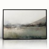 Framed abstract landscapes wall art featuring vibrant colors and intricate patterns in a sleek black frame, ideal for modern home decor, enhancing interior aesthetics.