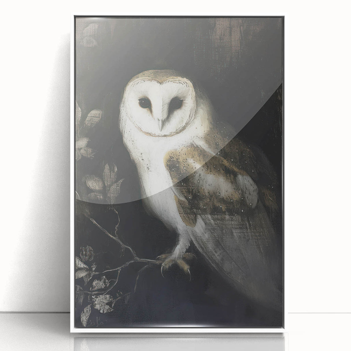 Framed acrylic artwork showcasing a colorful animal design against a white background, perfect for modern decor. Ideal for art lovers seeking vibrant, nature-inspired home accents.