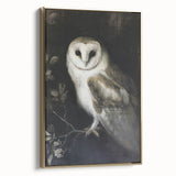 Elegant framed canvas artwork depicting whimsical animal designs in vibrant colors, showcasing a gold frame and side view, perfect for children's room decor.