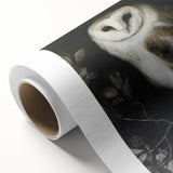 Rolled canvas print showcasing vibrant animal illustrations in a whimsical style, designed for nursery decor, packaged securely in a protective cardboard tube.