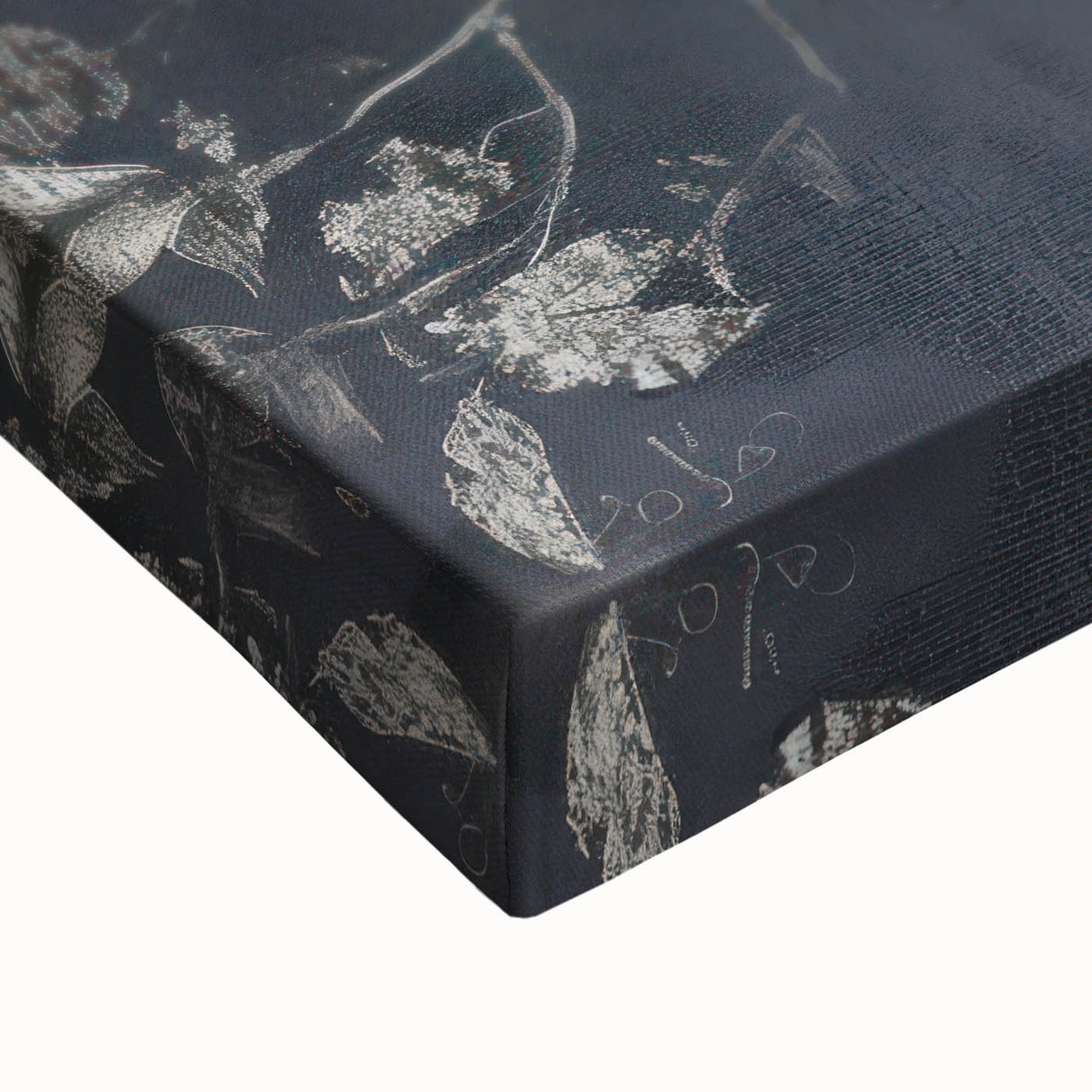Close-up of a vibrant stretched canvas featuring intricately designed animal motifs, showcasing rich colors and textures, perfect for enhancing home decor.