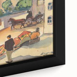 Modern Wall Art - Colorful Provincial Street Scene - Contemporary Art Print