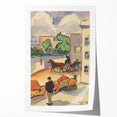 Modern Wall Art - Colorful Provincial Street Scene - Contemporary Art Print