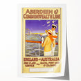 Retro Travel Poster - England to Australia via Malta, Port Said