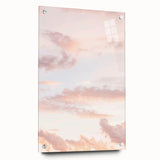Large abstract wall art in blue and green hues on acrylic glass, suitable for bedroom or dining room decor.