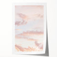 Extra large rolled canvas print featuring a floral design in soft pastel shades.