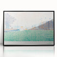 Modern Wall Art of a Tranquil Waterfront Scene - Abstract Modern Decor
