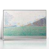 Modern Wall Art of a Tranquil Waterfront Scene - Abstract Modern Decor