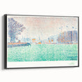 Modern Wall Art of a Tranquil Waterfront Scene - Abstract Modern Decor