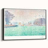 Modern Wall Art of a Tranquil Waterfront Scene - Abstract Modern Decor
