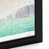 Modern Wall Art of a Tranquil Waterfront Scene - Abstract Modern Decor