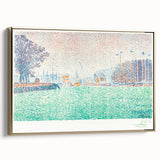 Modern Wall Art of a Tranquil Waterfront Scene - Abstract Modern Decor