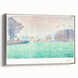 Modern Wall Art of a Tranquil Waterfront Scene - Abstract Modern Decor