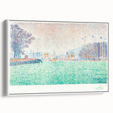 Modern Wall Art of a Tranquil Waterfront Scene - Abstract Modern Decor