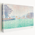 Modern Wall Art of a Tranquil Waterfront Scene - Abstract Modern Decor