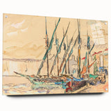 Modern Wall Art of St. Tropez Harbor Scene - Abstract Contemporary Art