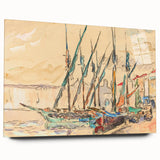 Modern Wall Art of St. Tropez Harbor Scene - Abstract Contemporary Art