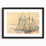 Modern Wall Art of St. Tropez Harbor Scene - Abstract Contemporary Art