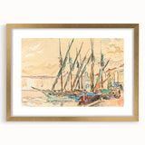 Modern Wall Art of St. Tropez Harbor Scene - Abstract Contemporary Art