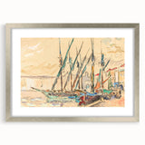Modern Wall Art of St. Tropez Harbor Scene - Abstract Contemporary Art