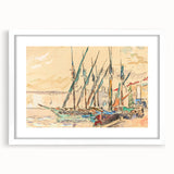 Modern Wall Art of St. Tropez Harbor Scene - Abstract Contemporary Art
