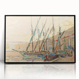 Modern Wall Art of St. Tropez Harbor Scene - Abstract Contemporary Art