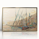Modern Wall Art of St. Tropez Harbor Scene - Abstract Contemporary Art