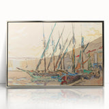 Modern Wall Art of St. Tropez Harbor Scene - Abstract Contemporary Art