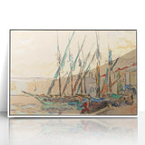 Modern Wall Art of St. Tropez Harbor Scene - Abstract Contemporary Art