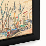 Modern Wall Art of St. Tropez Harbor Scene - Abstract Contemporary Art