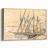 Modern Wall Art of St. Tropez Harbor Scene - Abstract Contemporary Art