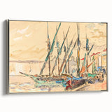 Modern Wall Art of St. Tropez Harbor Scene - Abstract Contemporary Art
