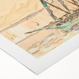 Modern Wall Art of St. Tropez Harbor Scene - Abstract Contemporary Art