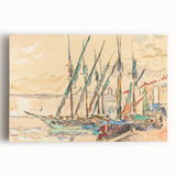 Modern Wall Art of St. Tropez Harbor Scene - Abstract Contemporary Art