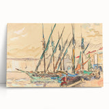 Modern Wall Art of St. Tropez Harbor Scene - Abstract Contemporary Art
