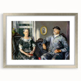 Modern Wall Art of Classic Portrait Couple - Abstract Contemporary Style