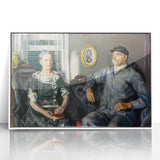 Modern Wall Art of Classic Portrait Couple - Abstract Contemporary Style