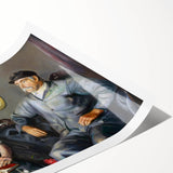 Modern Wall Art of Classic Portrait Couple - Abstract Contemporary Style