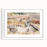 Modern Wall Art of Oxfordshire Landscape - Abstract Minimalist Decor