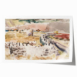 Modern Wall Art of Oxfordshire Landscape - Abstract Minimalist Decor