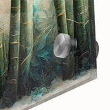 Close-up of abstract floral wall art printed on acrylic glass, showcasing vibrant colors and intricate designs, ideal for modern home decor.
