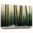 Acrylic glass wall art depicting abstract floral designs in vibrant colors, displayed from a side view with visible pins for mounting. Perfect for modern decor.