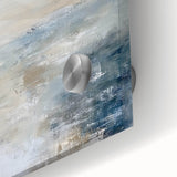 Abstract geometric acrylic glass artwork featuring vibrant colors and intricate patterns, showcasing a modern design ideal for contemporary home decor.