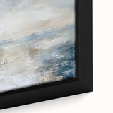 Close-up of an abstract geometric framed canvas artwork, showcasing vibrant colors and intricate patterns, perfect for modern home decor and artistic expression.