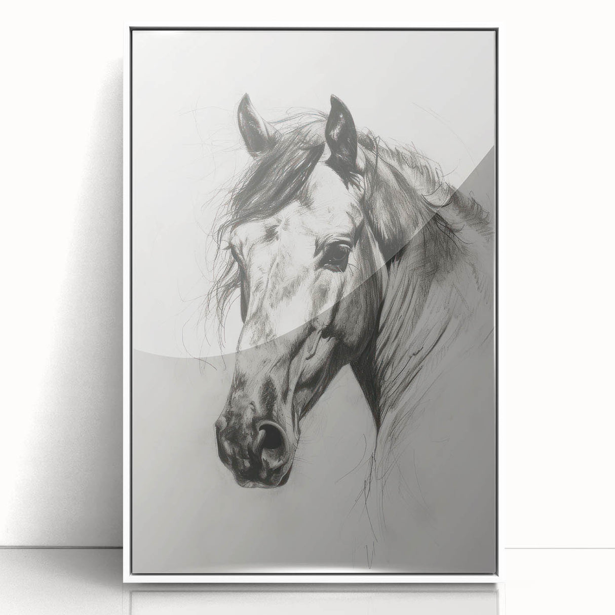 Framed acrylic wall art displaying a colorful animal design, set against a sleek white background, perfect for modern home decor and wildlife enthusiasts.