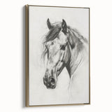 Framed canvas artwork depicting a vibrant animal design with a gold frame, showcasing intricate details and rich colors, perfect for enhancing home decor.