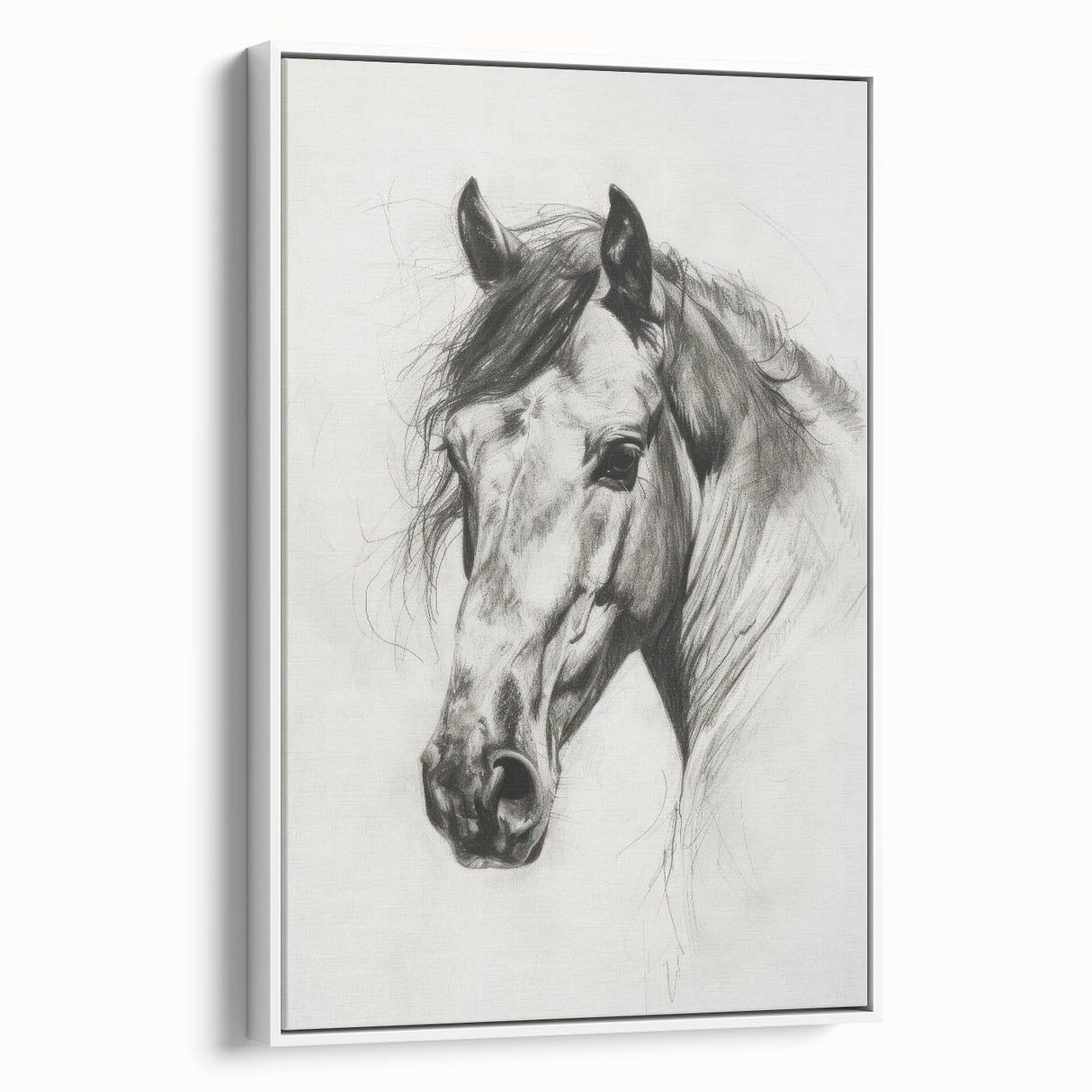 Framed canvas artwork displaying a colorful animal design, featuring vibrant hues of blue, orange, and green, set against a white background in a stylish side view. Ideal for enhancing home decor with a modern aesthetic.