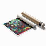 Modern Wall Art - Vibrant Abstract Grid - Colorful May Picture Print