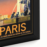 Retro Paris Travel Poster - Vintage Obelisk and Fountain Wall Art